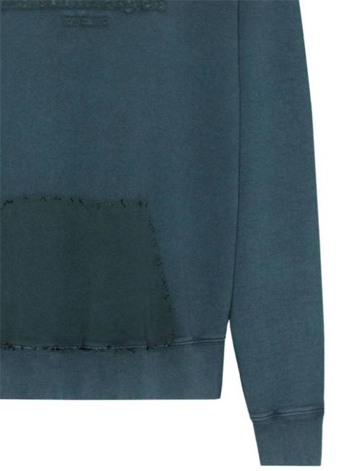 Teal blue cotton signature sweatshirt Maison Margiela | S50GU0216S25570860